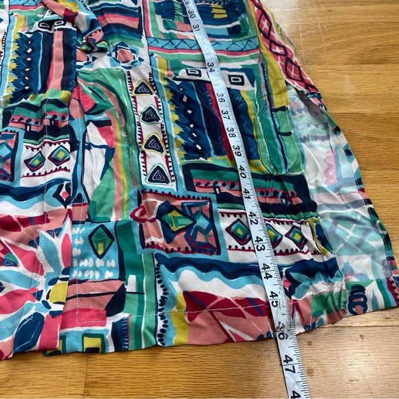 Lafayette 148 New York Doha Palazzo Patchwork Print Maxi Shirtdress- Small - Picture 2 of 9